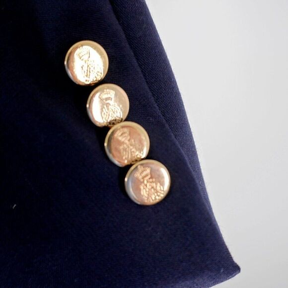 Savile Row‎ Wool Blue 2 Gold Button Blazer 44R - Picture 4 of 15